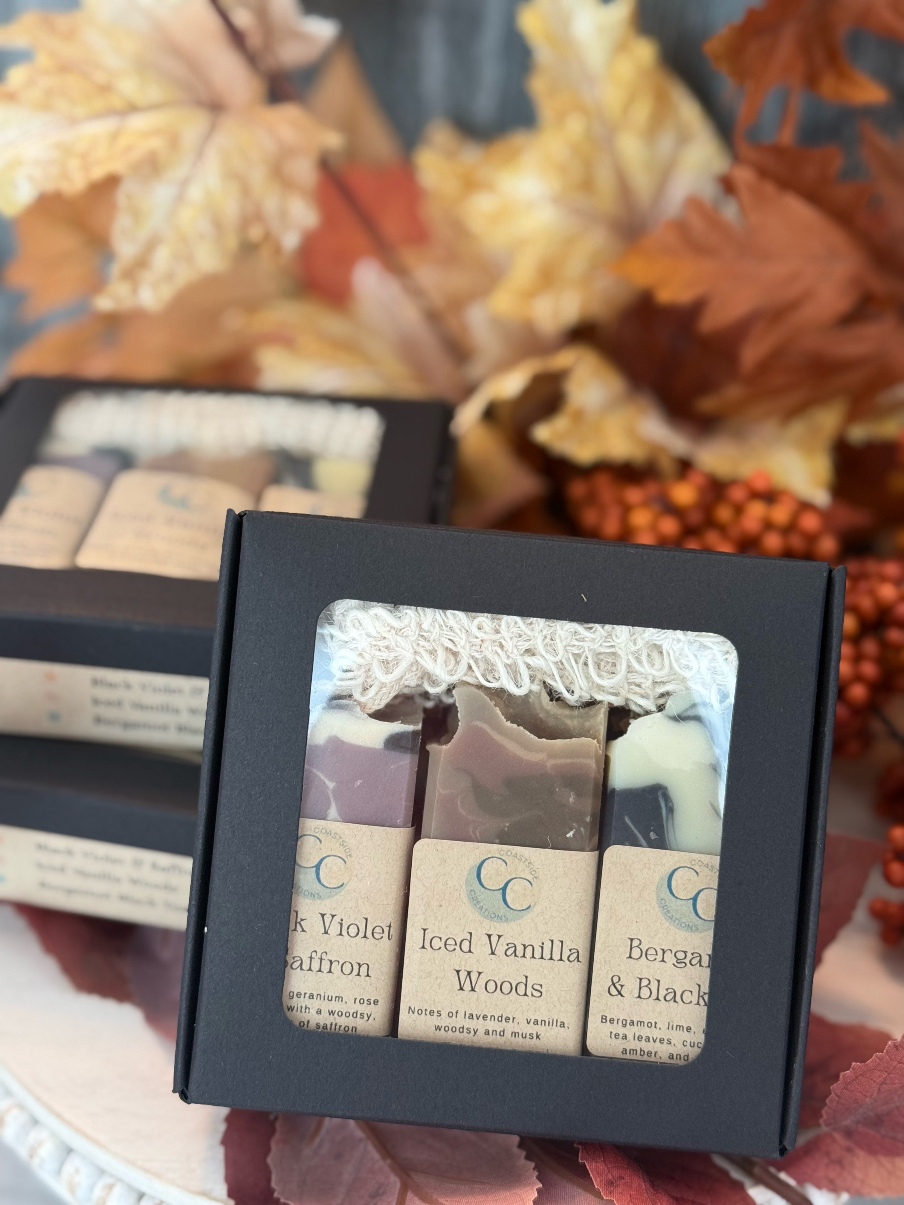 Trio Soap Sets w/sisal loofah